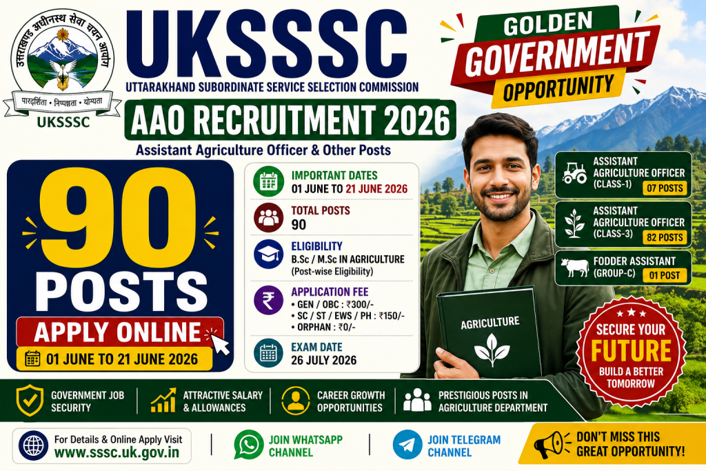 UKSSSC AAO Recruitment 2026